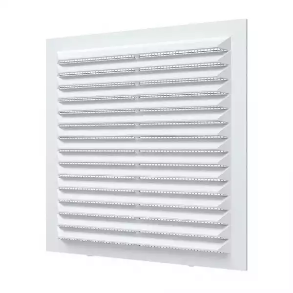Решетка вентиляц 1313C (138*138) пластик, белая с сеткой, ERA