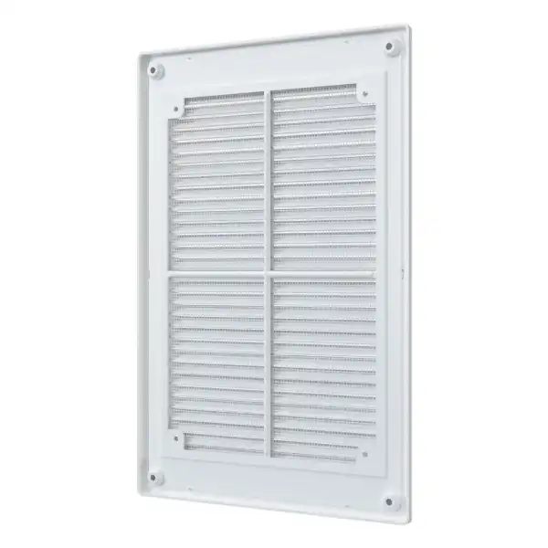 Решетка вентиляц 2030Р (200*300) разъемная, пластик, белая с сеткой, ERA