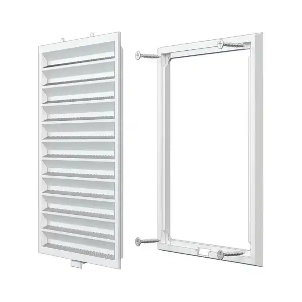 Решетка вентиляц 2030RZN (200*300) разъемная, пластик, белая с сеткой, ERA