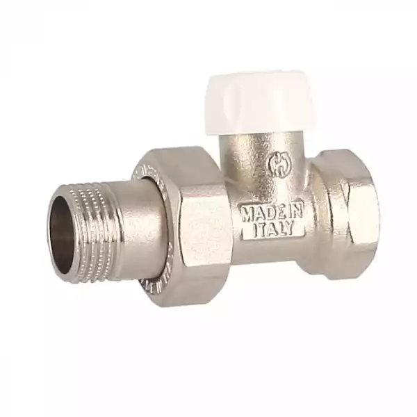 Клапан настроечный запорный для радиатора прямой 1/2х3/4ЕК Hoobs (HB-400A)