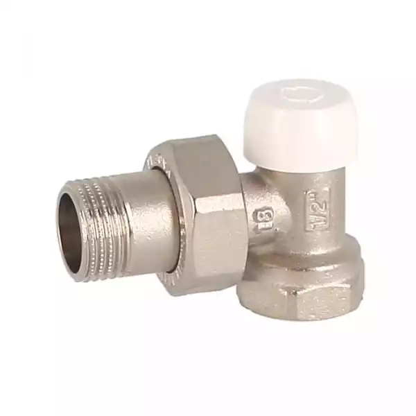 Клапан настроечный запорный для радиатора угловой 1/2 Hoobs (HB-490A)