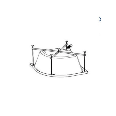 Каркас к поддону ПД 5 глубокий полукруг 90х90 (Тритон)