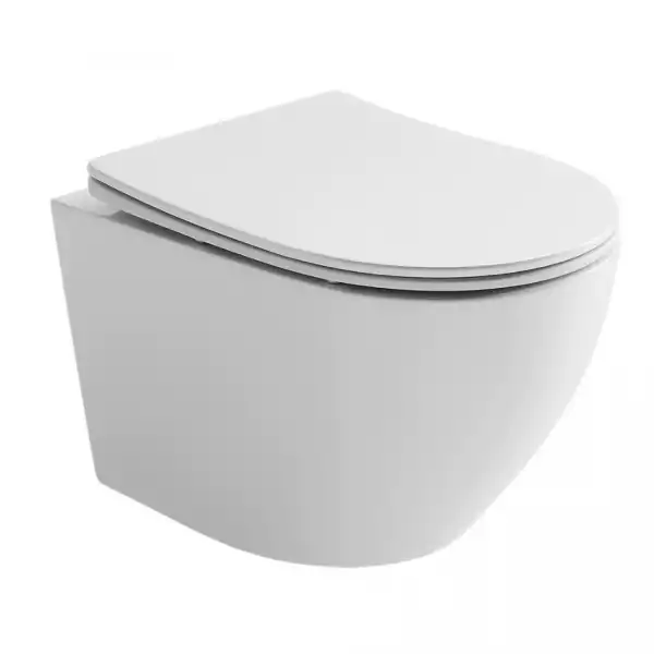 Унитаз подвесной Uno Rimless безободковый с сид. микролифт, белый CN11001