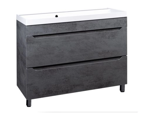 Тумба с/у 600мм Фрост Слим (ум.Слим),бетон темный 2 ящика