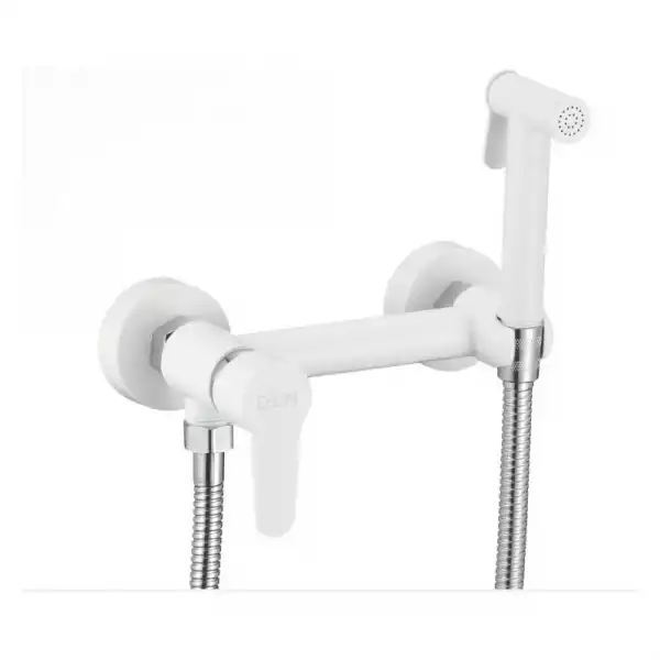 Гигиенический комплект для биде (смеситель, душ-пистолет), белый (D180202-C) D-Lin