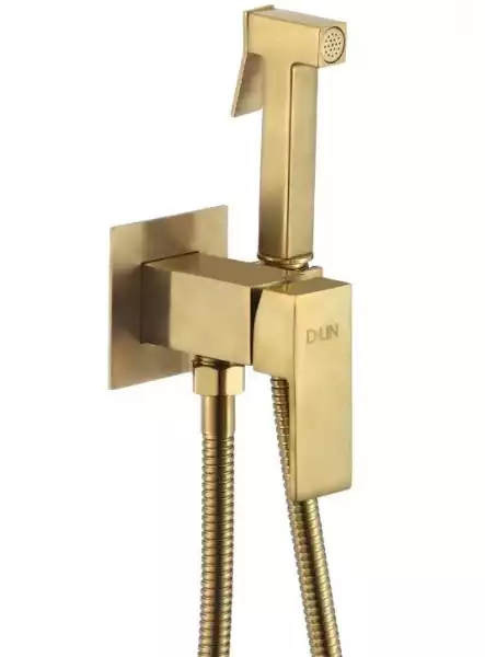 Гигиенический комплект для биде со смесителем, латунь (D183201-J),Золото матовое, D-Lin