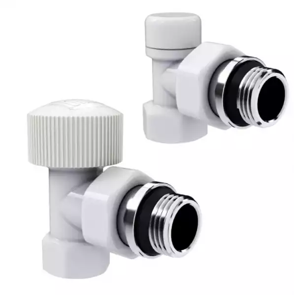 Набор термостатической регулировки радиатора, угловой 1/2, белый Royal Thermo (RATVDU11212WH)