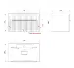 Тумба с/у 800мм Sharm (ум. Milen, Elen) белая