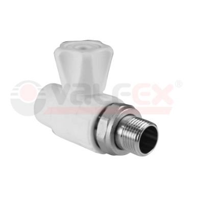 Кран PP-R радиаторный прямой нар рез 20- 1/2 (Valfex)