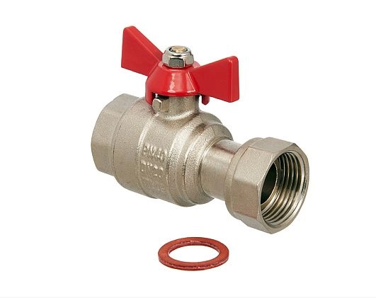 Кран шар д= 25 б г/г с накидной гайкой (57183S) Smart Install