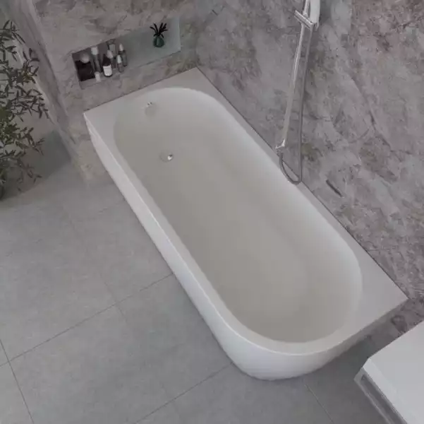 Ванна 1700x750 ВАЛЬС 3/4 левая на каркасе с экраном