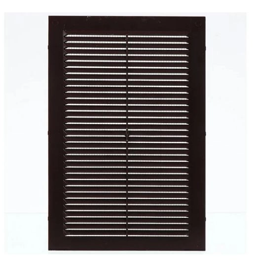 Решетка вентиляц П2030С (200*300) пластик, коричневая с сеткой