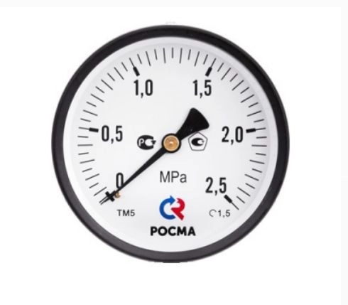 Манометр ТМ-310Т Dу 63 с з/п 1/4, 0-6бар Rosma