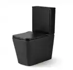 Унитаз-компакт Cube 2 Black безободковый, нижн. подв, прямой выпуск, сид. микролифт, Sole