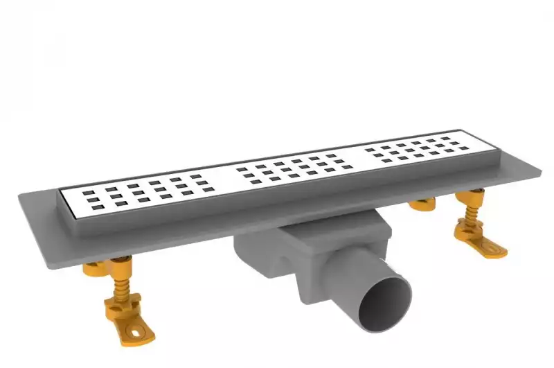 Канал душевой д= 50 решетка нерж 400мм, с площадкой под плитку (DK564-2) ZEGOR