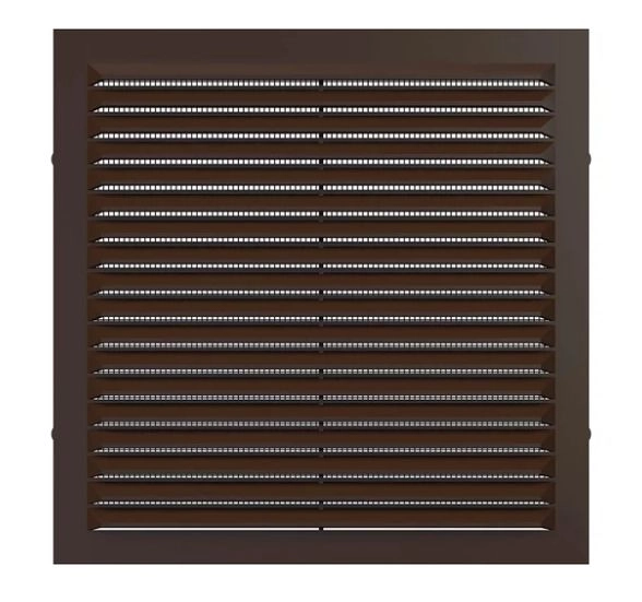 Решетка вентиляц 1919C (195*195) пластик, коричневая с сеткой, ERA