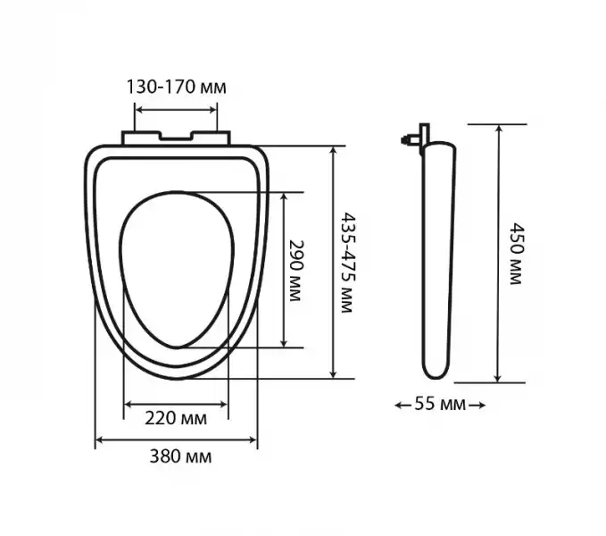 Сиденье для унитаза, микролифт (7002) Articplast
