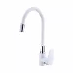 Смеситель для кухни однорычажный, гибкий излив, Белый (А5508-C) с/г Ammore (D-Lin) , о/г