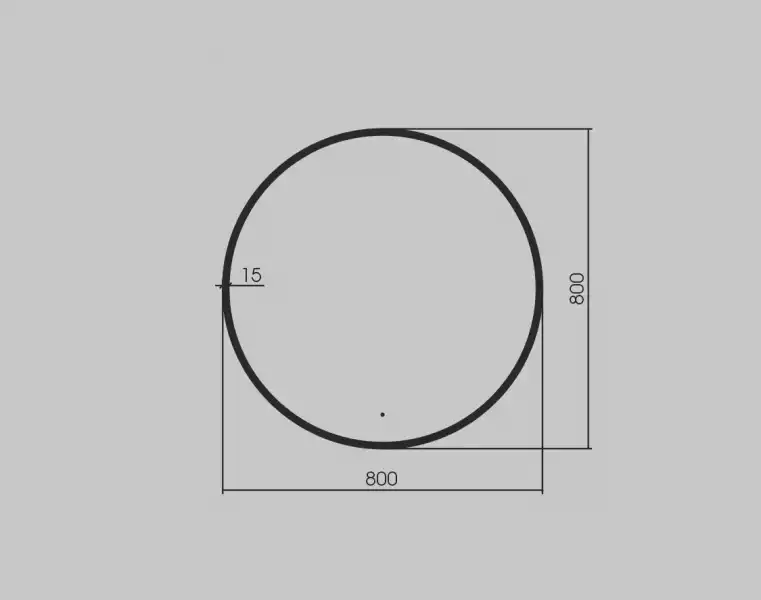 Зеркало д=800 ROLAND D800-TX (подсветка, бесконтактный сенсор) (СЗ)