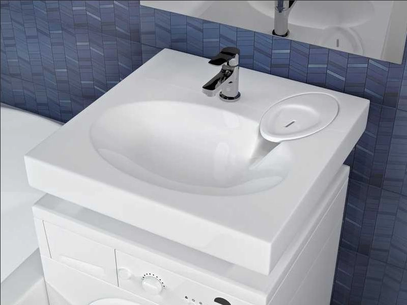 Умывальник 605х604 МЭЙ 60 на стиральную машину (с кронштейнами) Марко