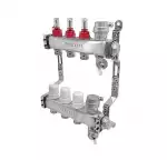 Коллекторная группа нерж. с расходомерами в сборе 1 x 9 вых ЕК 3/4 (V500MB.AV.09) PRO AQUA