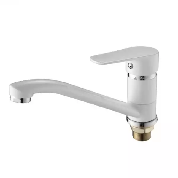 Смеситель для кухни однорычажный белый (А5403-С) с/г Ammore(D-Lin) , о/г