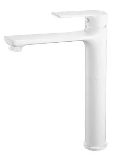 Смеситель для умывальника однорычажный, высокий литой излив, Singapore белый (Si25) ESKO , о/г