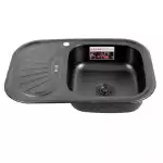 Мойка нерж.сталь 750х490 врезная правая графит (9570) FABIA , о/г