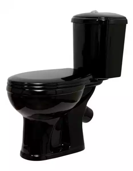 Унитаз-компакт Дора нижн.подв, горизонтальный выпуск, сиденье, черный, Cт-Оскол , о/г