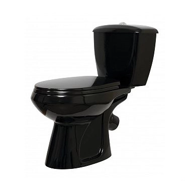 Унитаз-компакт Элисса Оптима нижн.подв, косой выпуск, сиденье, черный, Cт-Оскол , о/г