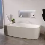 Ванна 1480x800 РОНА правая на каркасе с экраном , о/г