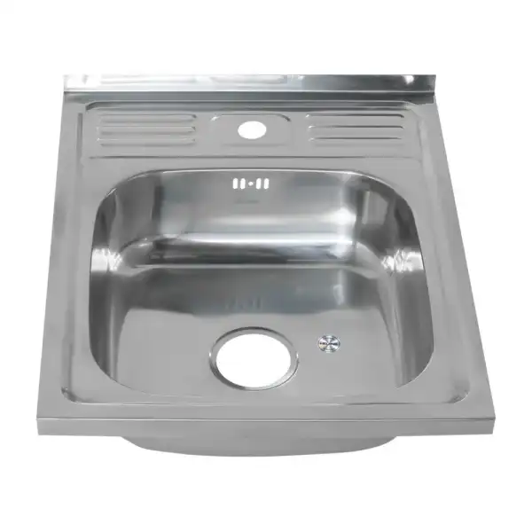 Мойка нерж.сталь 500 х600 накладная 0,4/160мм MLN-5060, без сифона , о/г