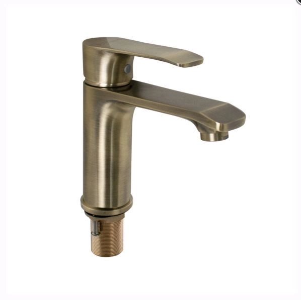 Смеситель для умывальника однорычажный, литой излив, под бронзу (5030) GFmark , о/г