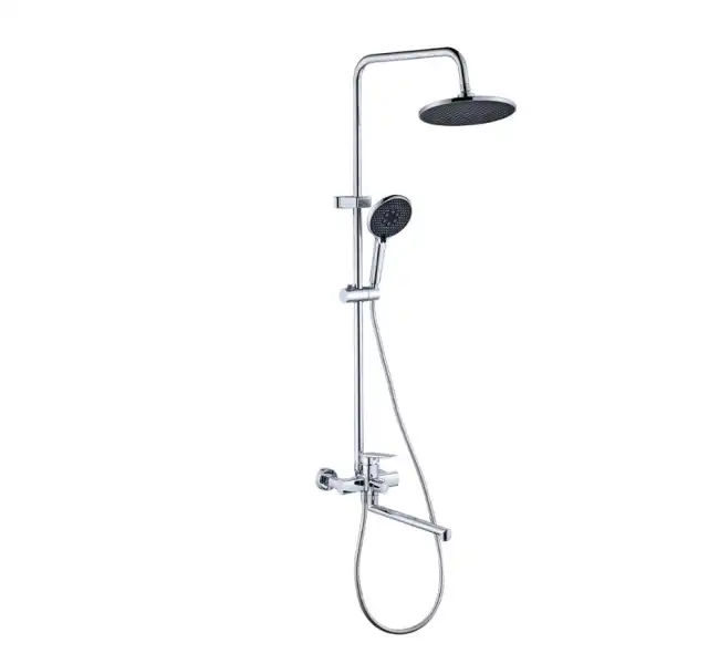 Смеситель для душа однорычажный, с жесткой стойкой, АБС пластик, хром (3065-CR) Brimix