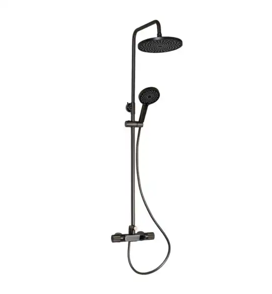 Смеситель для душа однорычажный,с жесткой стойкой, с термостатом, графит (3107-G) GFmark