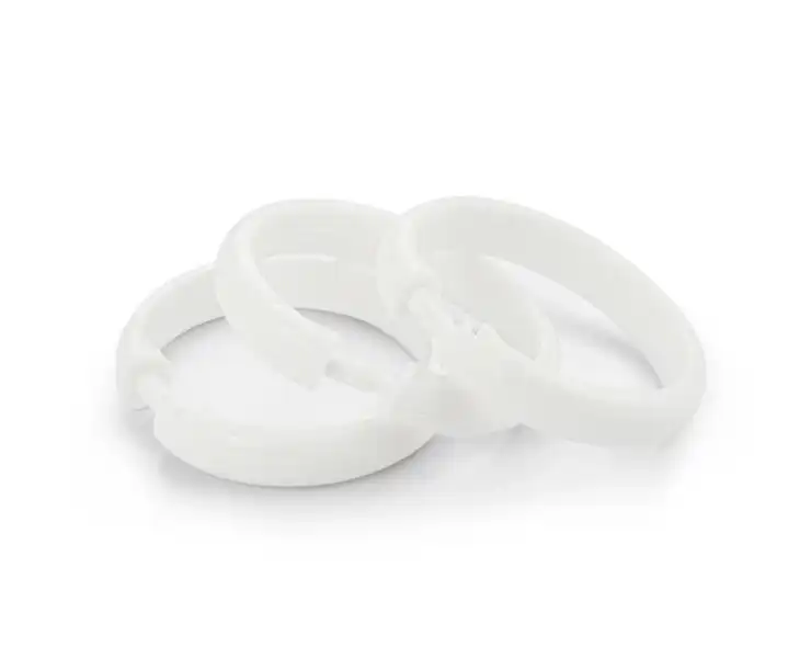 Кольца для занавесок пласт. белые Люкс (12шт) (75006)