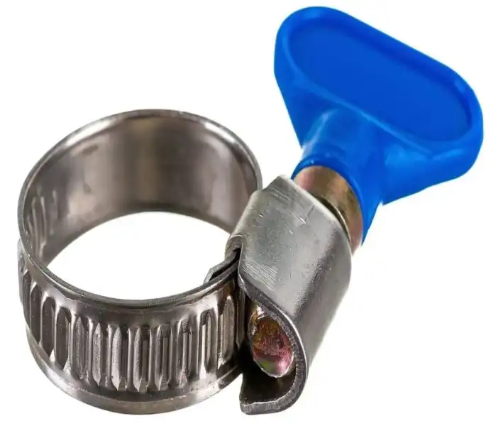 Хомут металлический 16-27 с ключом Вихрь, 9мм 