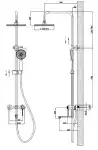 Смеситель для душа, с жесткой стойкой Сочи/Sochi Gun Metal, графит (ST260SCGM) ESKO