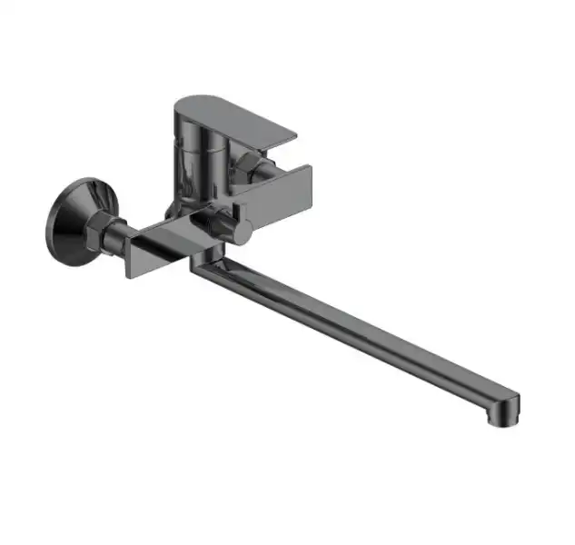Смеситель для ванны однорычажный, излив 32 см, Нева/Neva Gun Metal, графит (NV31AGM) VODA