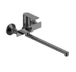 Смеситель для ванны однорычажный, излив 32 см, Нева/Neva Gun Metal, графит (NV31AGM) VODA