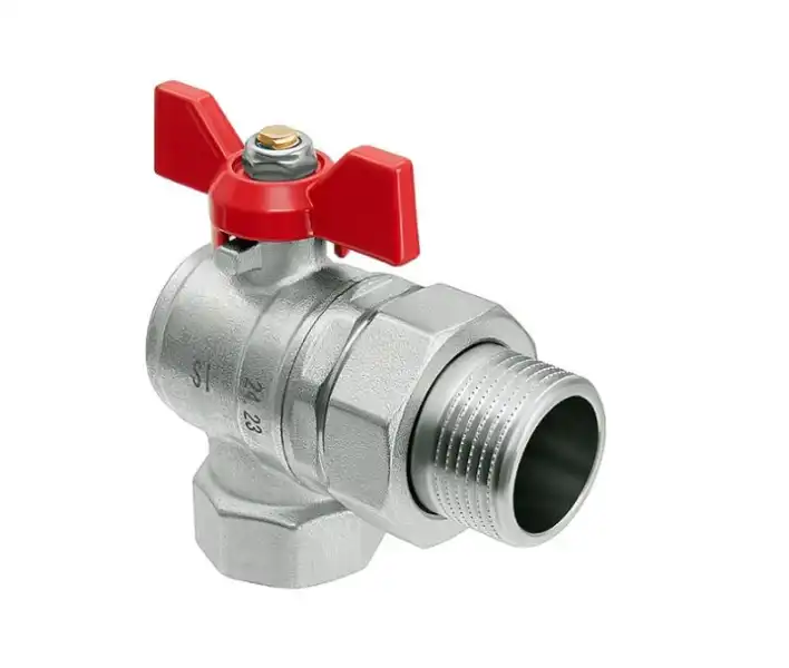Кран шар д= 25 б г/ш угловой (американка) (57163S) Smart Install