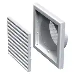 Решетка разъем. МВ 100Вс/ Seria1 1515 (154мм*154мм) фл. д=100, с сеткой Vents