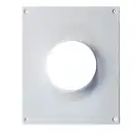 Площадка торц. пластик ТПП100/ТППУ100/110 белая д=100/110 (205х20х240)
